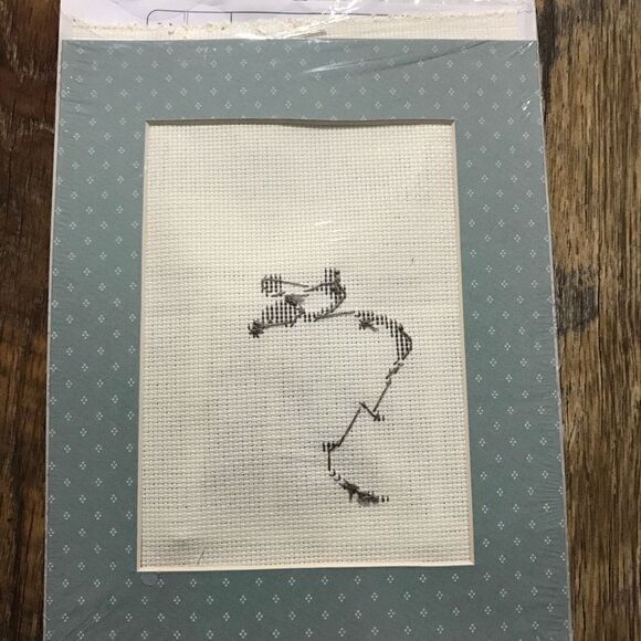 Weekenders Hummel Looks like rain cross stitch kit mat started 5” x 7” - Picture 2 of 4